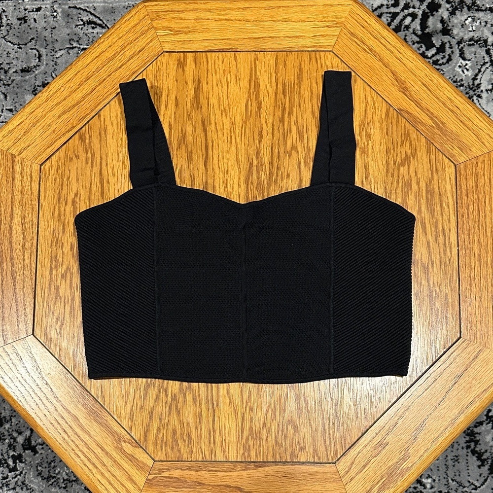 *HOUSE OF HARLOW 1960* Black Cropped Tank Top Size Large